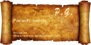 Parsch Gerda névjegykártya